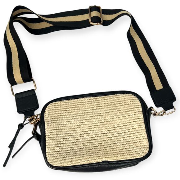 CHICO'S Crossbody Camera Bag Woven Purse - Picture 4 of 11